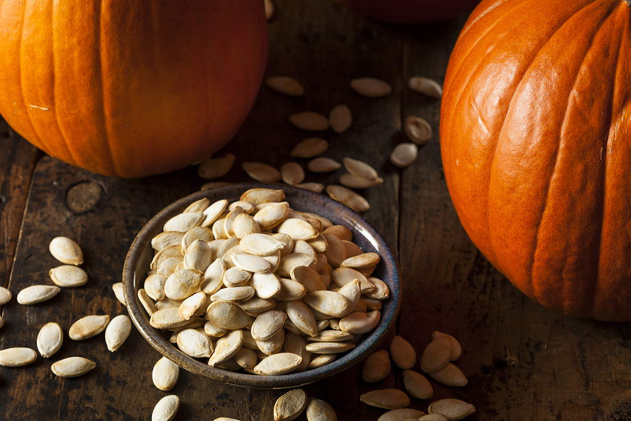 Fall Foods That Are Good for Your Teeth - Roasted Salty Pumpkin Seeds Ready to Eat