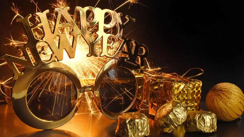 New Year Decor Indicating a resolution for a whiter brighter smile