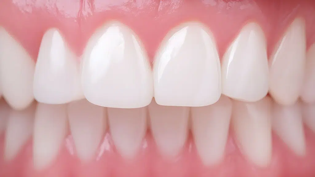 Up close view of healthy gums